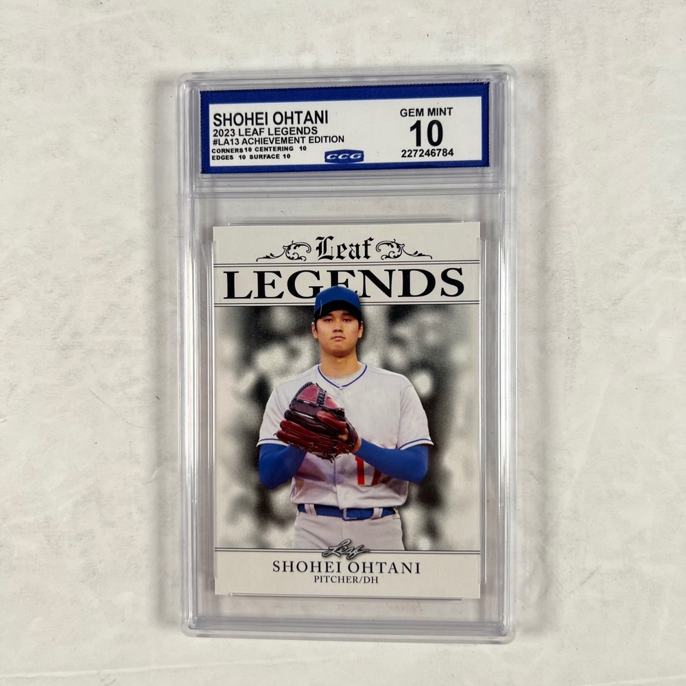 Shohei Ohtani 2023 Leaf Legends #LA13 Achievement Edition CCG Gem Mint 10 Graded